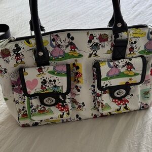 Disney Mickey and Minnie Comic Print Shoulder Bag - Multicolor